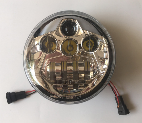 Faro De Led Cromado Para Harley Davidson Vrod