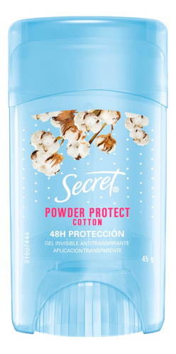  Secret powder protect cotton algodão desodorante antitranspirante em gel 45g