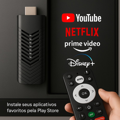 Smart Tv Stick 4k Com Android 2gb Ram Hdmi Conversor Smart