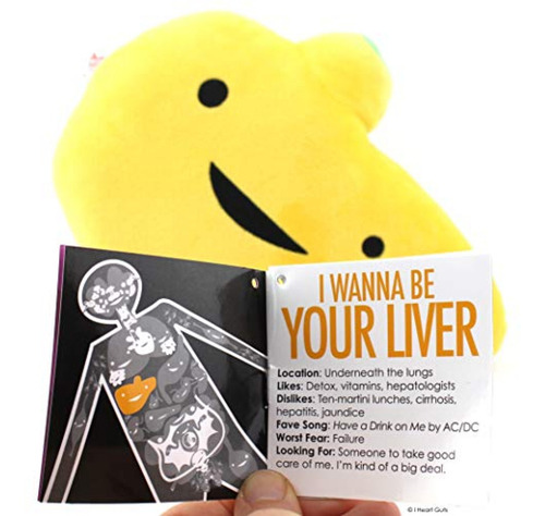 I Heart Guts Liver Plush - I'm A Liver Not A Fighter - Jugue