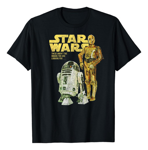 Polera Con Retrato Del Logotipo De Star Wars R2-d2 Y C-3po