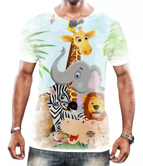 Camisa Camiseta Masculina Safari Tema Infantil Festa Bebê 1