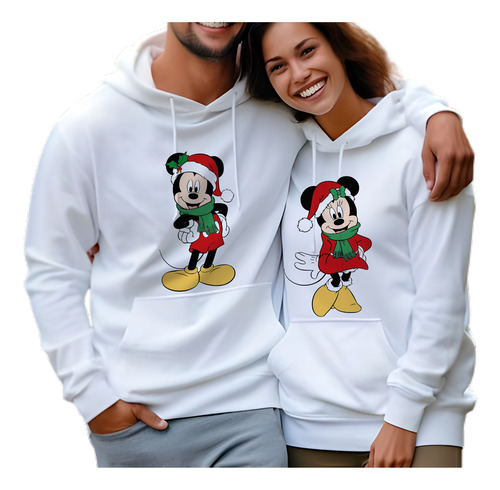 Sudadera Gorro Parejas Duo Mickey Y Minnie
