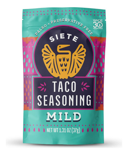 Siete Condimento Taco - Suave| Paleo, Sin Conservadores, Apr