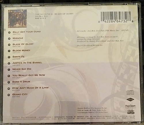 Cd Jon Bon Jovi Jovens Demais Para Morrer Blaze Of Glory (Usado)