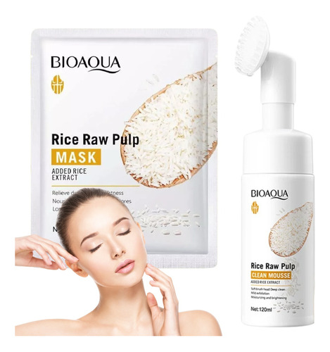 Duo Limpieza Facial Espuma Exfoliante Y Mascarilla Arroz F