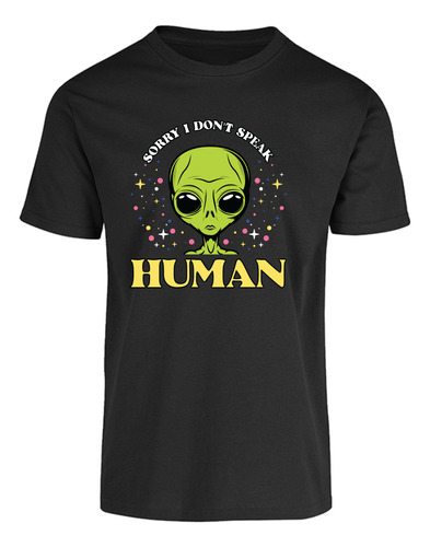 Playera Manga Corta Alien - Perdón No Hablo Idioma Humano