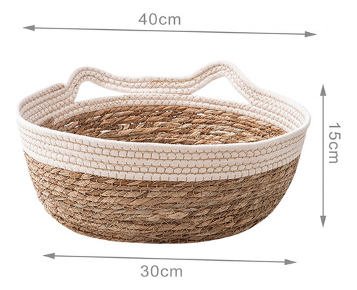 Cesta Para Cama De Gato Tejida A Mano Cama De Salón
