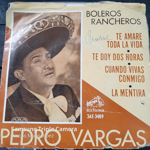 Simple Sobre Pedro Vargas Boleros Rancheros Rca Victor C24