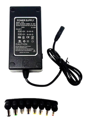 Cargador Universal 4096 8 Puntas  96w Voltaje Salida 12v 15v