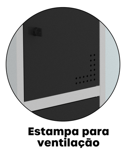 Armário Locker Guarda Volume Aço Light 1v 04 Portas