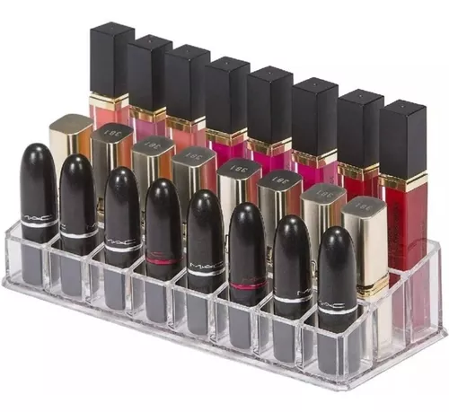  Organizador de maquillaje y lápiz labial, 24 espacios