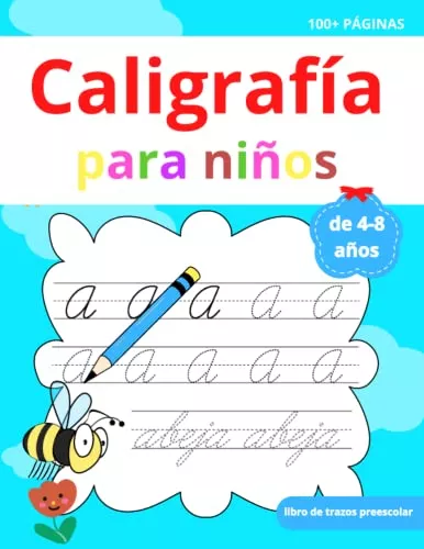 Libro : Caligrafia Para Niños De 4-8 Años Cuaderno Para..