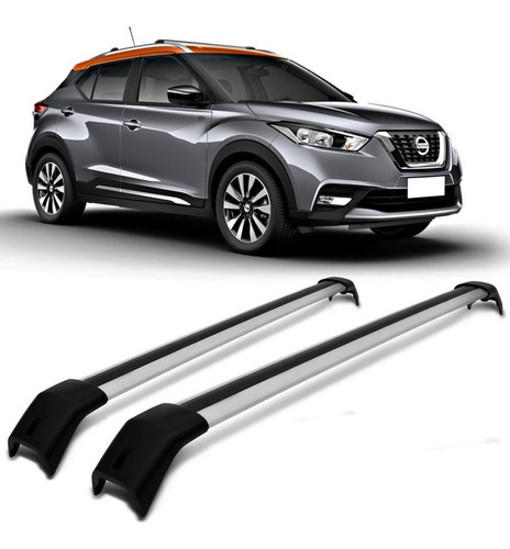 Rack De Teto Larga Nissan Kicks 2017 A 2019 Alumínio E Aço