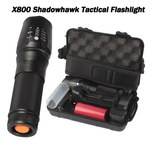 6000lm X800 Linterna Táctica Led Zoom Militar Antorcha G700