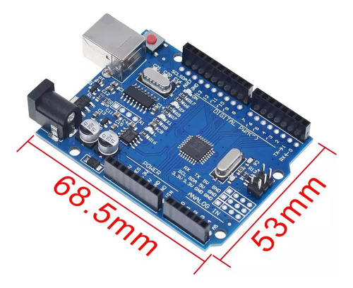 3 Placas Atmega328p Ch340 Compatíveis Com Arduino Uno R3