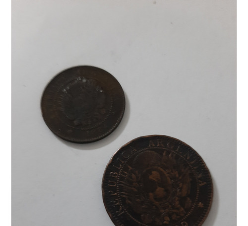 Numismatica Moneda Antigua De Argentina  1889 Lote X 2 