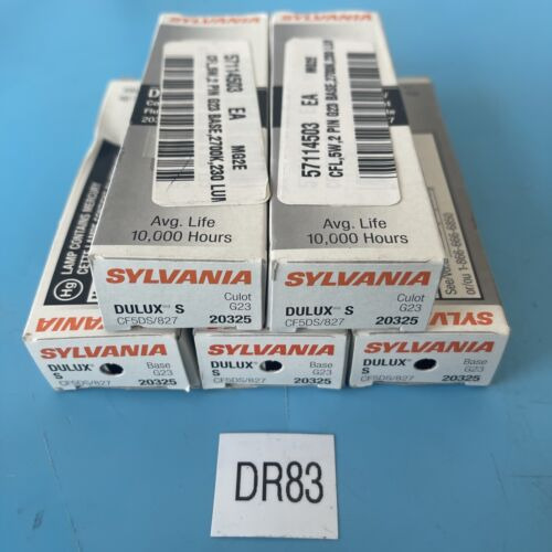 (5) New- Sylvania 20325 Cf5ds/827 Eco 5 Watt Cfl Light B Bby