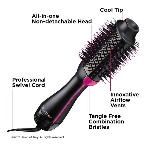 Imagen 5 de 10 de Cepillo Secador Revlon Voluminizador One-step Hair Dry Pro