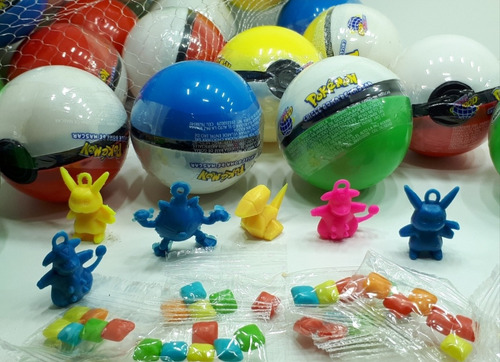 10 Pokebolas Más 10 Sticker Pokémon Souvenir