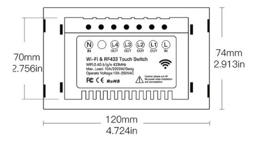 Imagem 2 de 5 de Interruptor Zigbee Alexa Google Home 1 Tecla Casa Inteligent