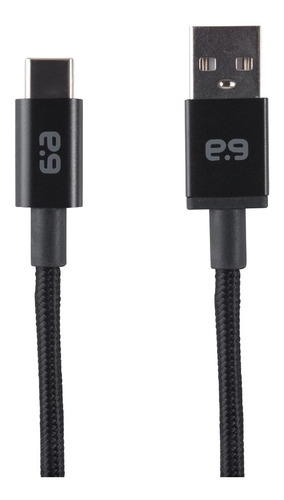 Cable Usb Pure Gear Tipo C Negro 3m Puntas Reforzadas