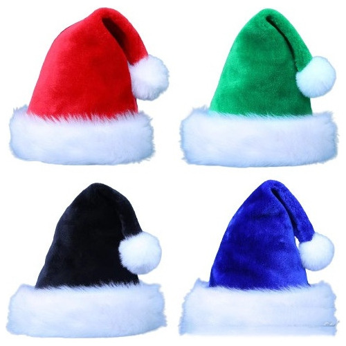 4 Piezas De Gorros Navideños De Peluche Para Adultos Y Niños