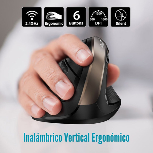 Mouse Genius Ergo 8250s Wireless Vertical - Plata Gris