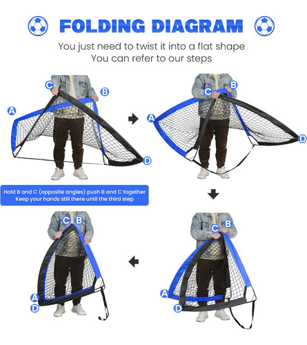 Objetivo De Fútbol Portátil Simple Deluxe 4x3 , La Red De