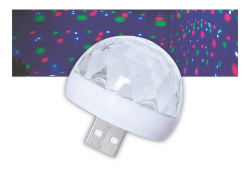 Mini Bola Esfera Disco Led Rgb Audioritmica Usb Otg Celular