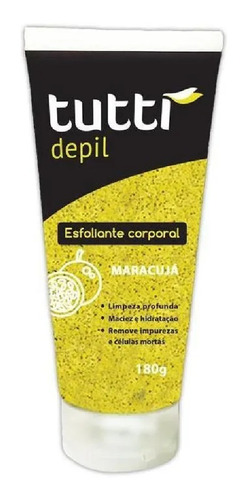 Tutti Depil Gel Esfoliante Corporal Maracujá 180g