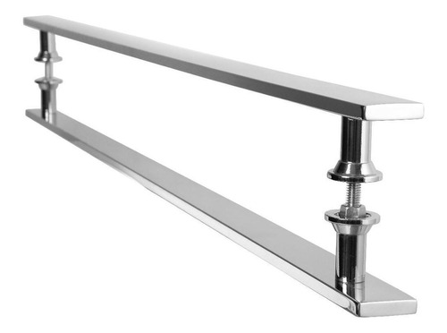 Puxador Barra Chata Inox Para Porta De Madeira Vidro 90 Cm