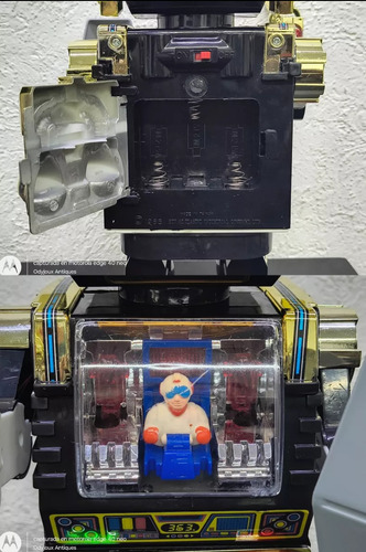 Star Roto Robot Vintage 1985 En Caja Tipo Saturno Funciona Star Roto Robot Negro Colores (Usado)
