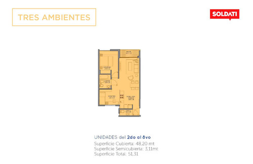 Departamento 3 Ambientes - Parque Centenario, Espai Centenario