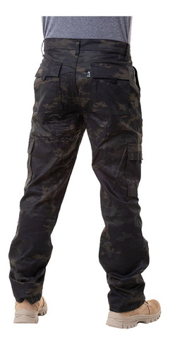 Imagem 4 de 6 de Calça Militar Tática Masculina 06 Bolsos Reforçada Rip Stop