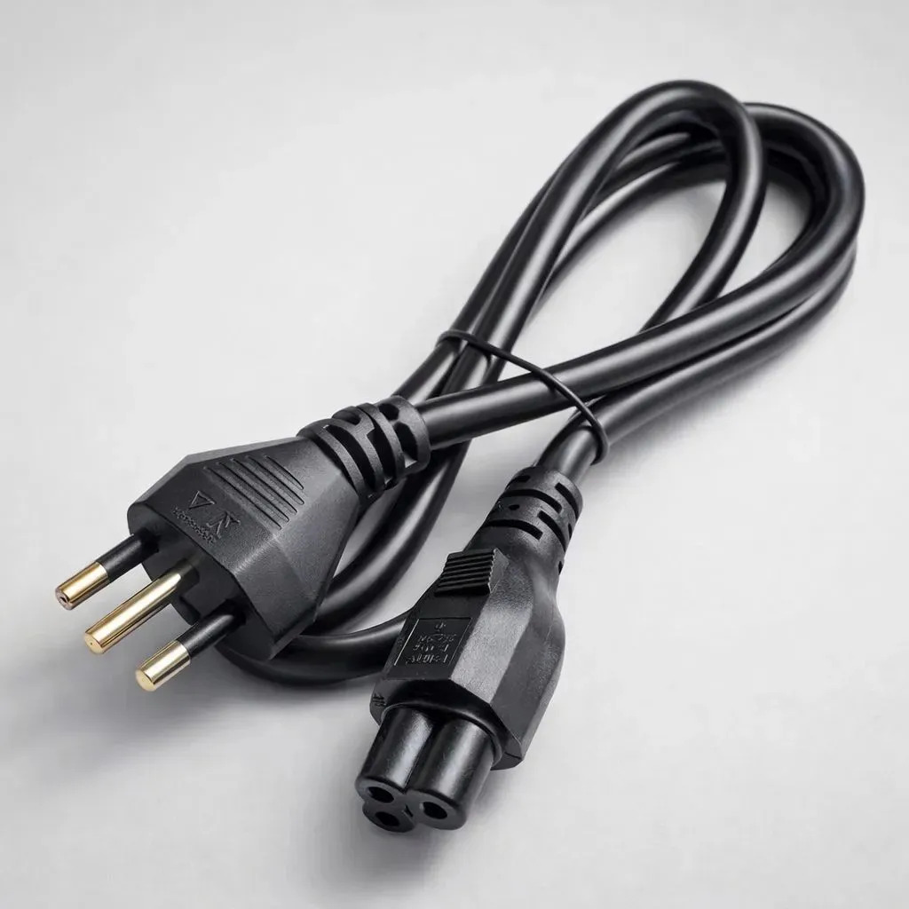 Cabo De Força Tripolar Iec C5 Tipo Mickey Para Monitor Pc Impressora 1,5m Padrão Brasil Bivolt... 2