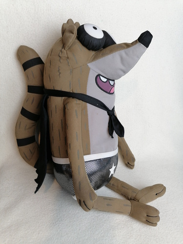 Peluche Original Rigby Un Show Mas Cartoon Network Habla 43. (Usado)