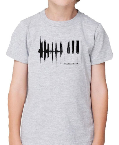 Remera De Niño Piano Dibujo Musica Arte Teclas