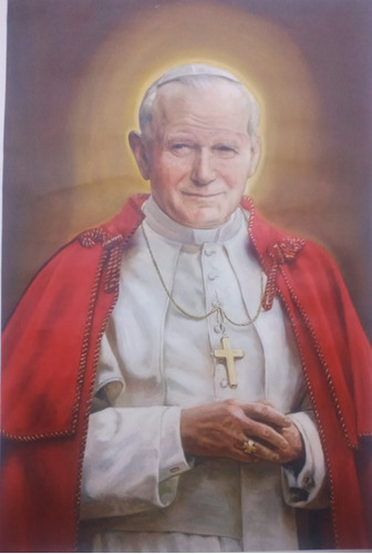 Lienzografia Del Papa Juan Pablo Medidas: 60x 90