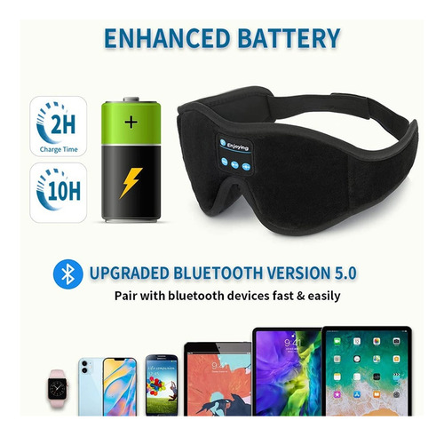 X Auriculares De Diadema Máscara Con Bluetooth 5.0 Para