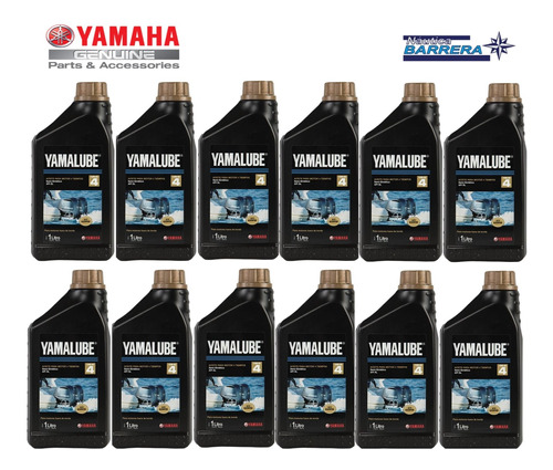 Aceite Marino Yamalube 4t Semi Sintetico X Caja De 12 Lit 4m