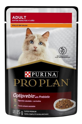 Imagen 1 de 4 de Alimento Pro Plan Adult Para Gato Adulto Pollo Sobre 85g