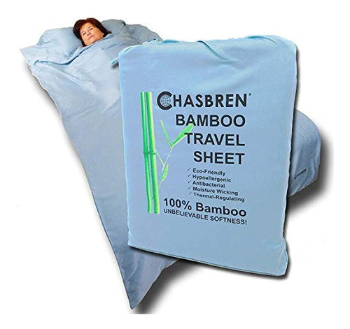 Chasbren - Sábana De Viaje 100% Bambú Para Estancias De Hote