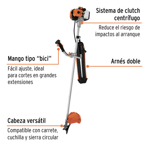 Combo Desbrozadora Podadora Motoguadaña 2hp 18 PuLG Truper