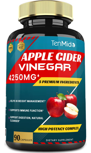 Cpsulas De Extracto De Vinagre De Sidra De Manzana 4250 Mg,