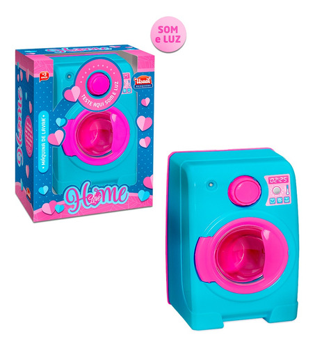 Maquina De Lavar Home Love Infantil De Brinquedo Com Sons