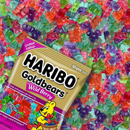 Gomitas Haribo Mix Sabor Wild Berries 113grs. 3pack