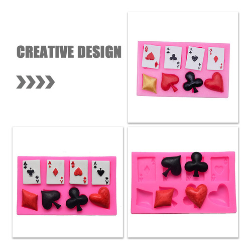 Molde De Silicona Para Hacer Fondant Con Temática De Póker