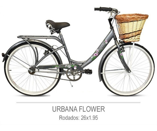 Bicicleta Urbana Flower Rodado 26 X 1.95