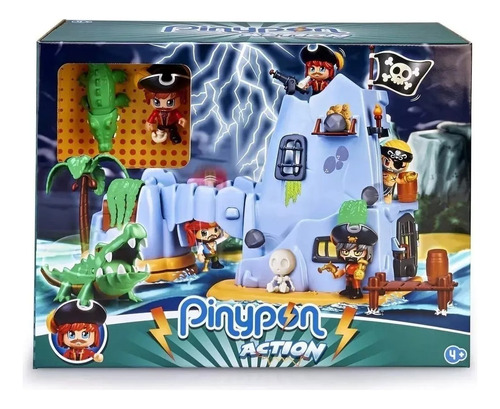 Pinypon Action Playset Isla Pirata C/fig Y Accesorios Origi.